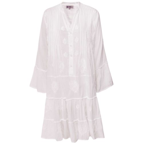 sachin and babi light blue dress KJP Women's Lobster Bay Striped Oxford Shirtdress in Blue and White XXL