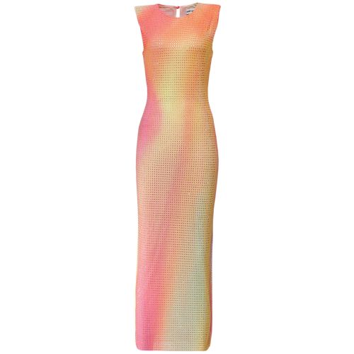 Self-Portrait Printed Mesh Rhinestone Midi Dress | Jules B