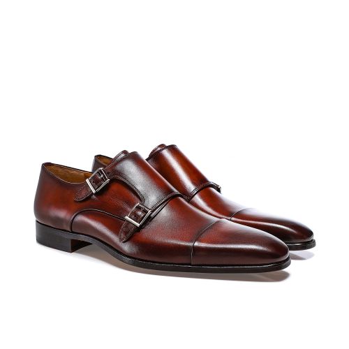 Magnanni Leather Suede Monk Double Strap Oxford Dress Shoes in Size 9 s-l400.jpg main image 3