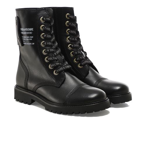 Zadig and Voltaire Black Joe Leather Combat Boots | Jules B