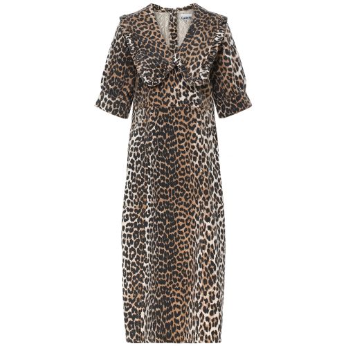 GANNI Denim Leopard Print Midi Dress | Jules B GANNI Denim Leopard Print Midi Dress | Jules B