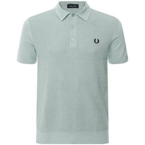 ポロシャツ FRED PERRY Cotton knit polo shirt with striped motif Fred Perry Textured Knit Striped Polo Shirt | Liberty