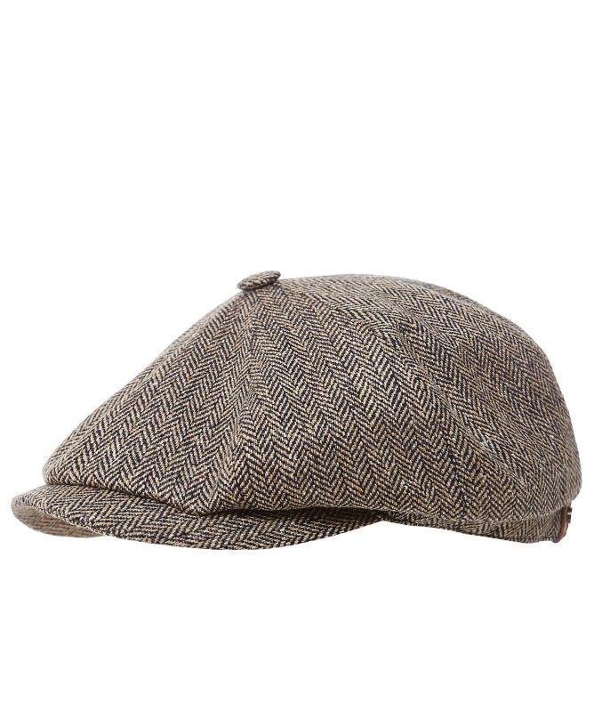 Stetson Silk Herringbone Hatteras Newsboy Cap