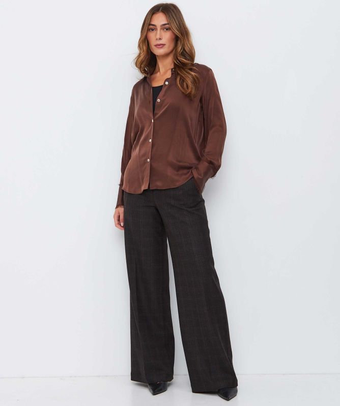 Paul Smith Flecked Check Wide-Leg Trousers