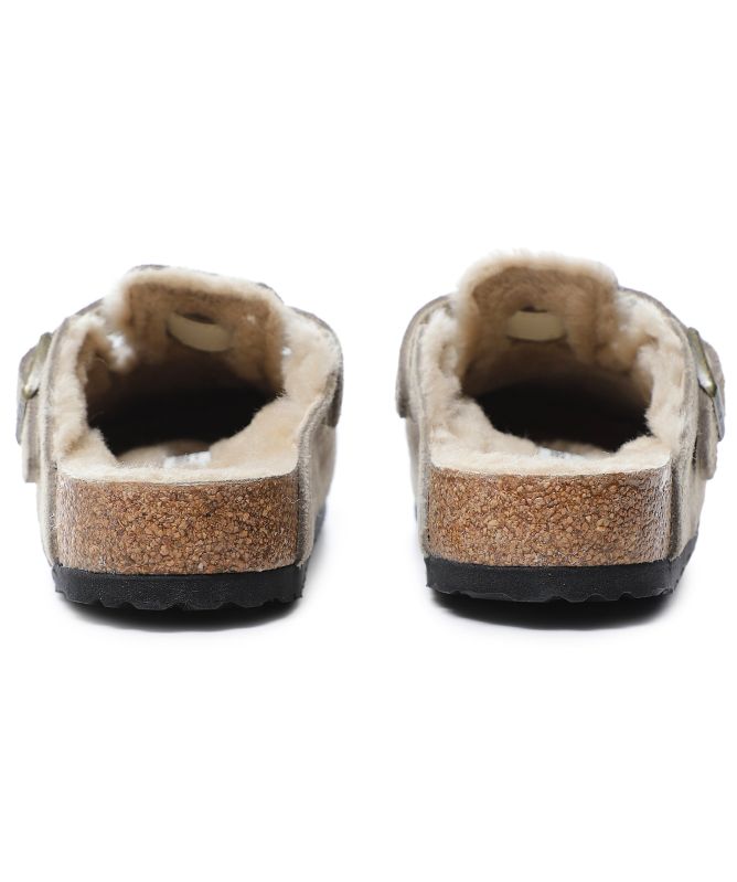 Birkenstock Boston Shearling Suede Leather Clogs