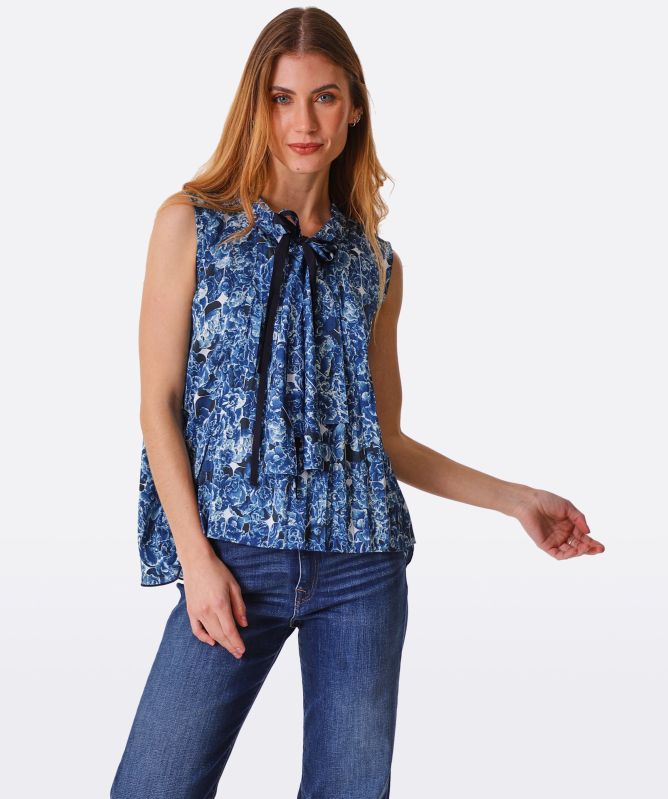 High Glamour Sleeveless Floral Top