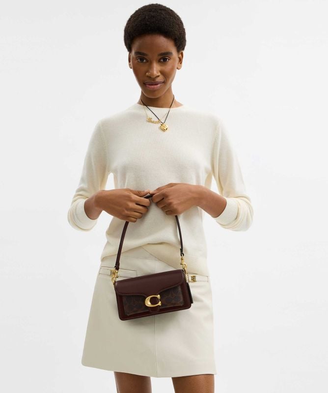Coach Tabby Signature Canvas Shoulder Bag 20