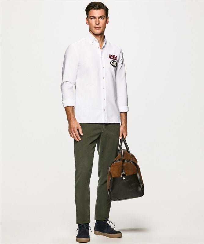 Hackett Slim Fit GB Badge Oxford Shirt