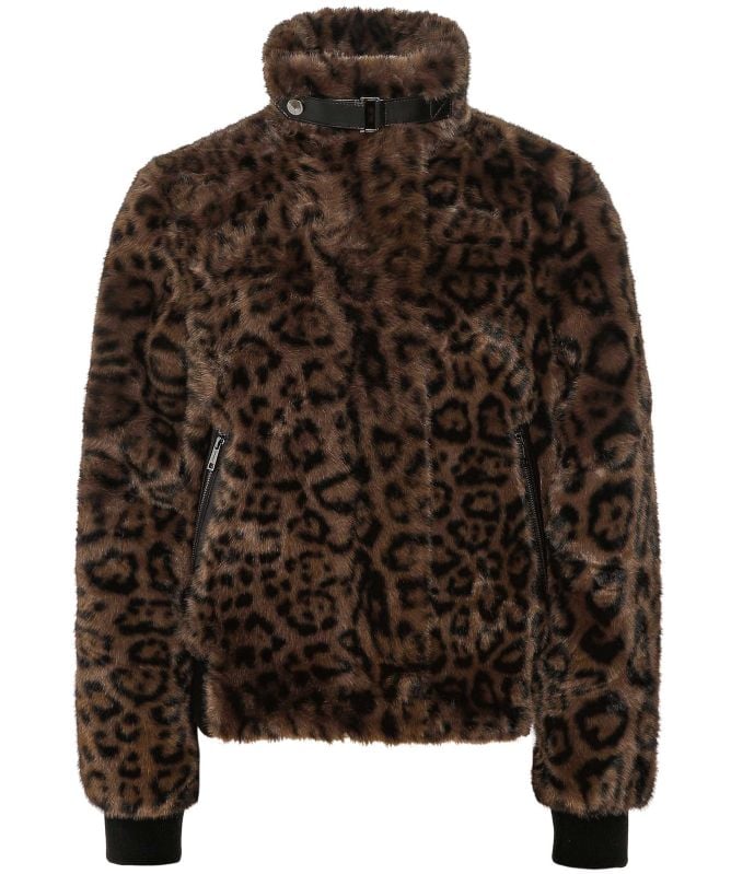 Rino and Pelle Ambra Leopard Faux Fur Jacket