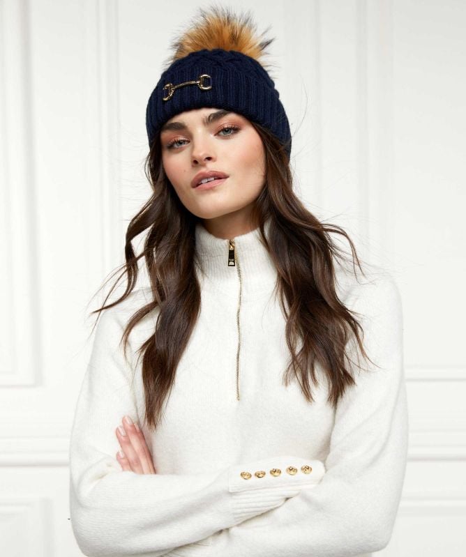 Holland Cooper Horsebit Bobble Hat