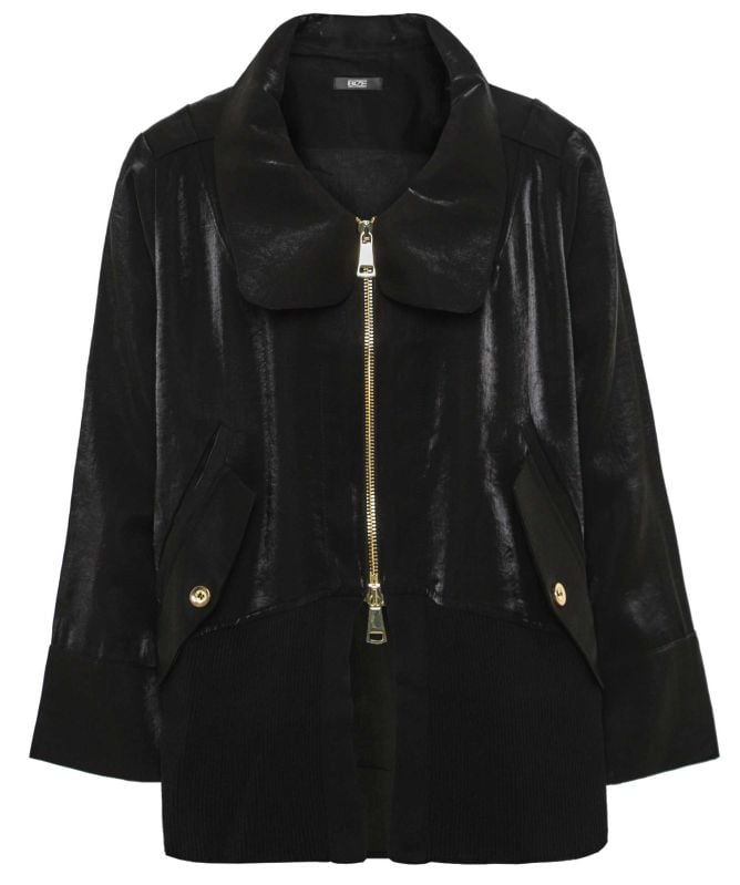 Bize Rib Knit Detail Jacket