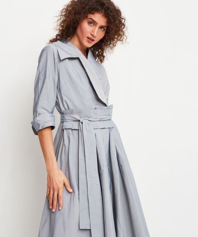 Bize Taffeta Wrap Dress