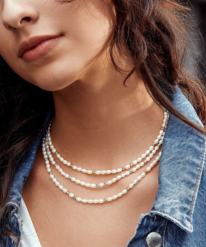 Ania Haie Pearl Cubic Zirconia Slider Necklace