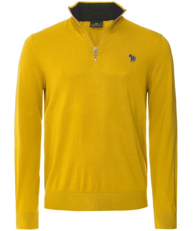 Paul Smith Cotton Half-Zip Zebra Sweater