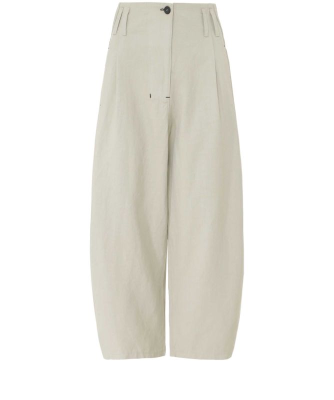 Lurdes Bergada Coated Pleated Trousers