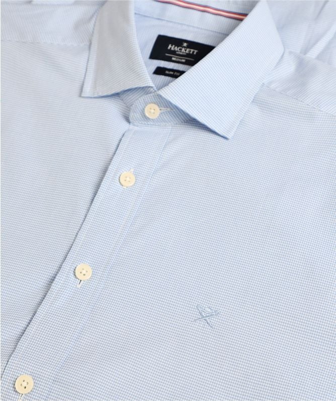 Hackett Slim Fit Micro Puppytooth Shirt