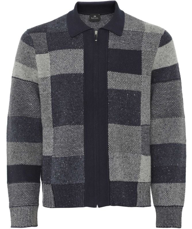 Paul Smith Patchwork Zip Cardigan