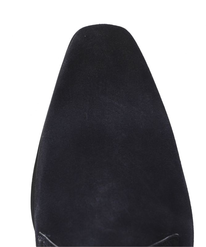 Magnanni Suede Monk Strap Shoes