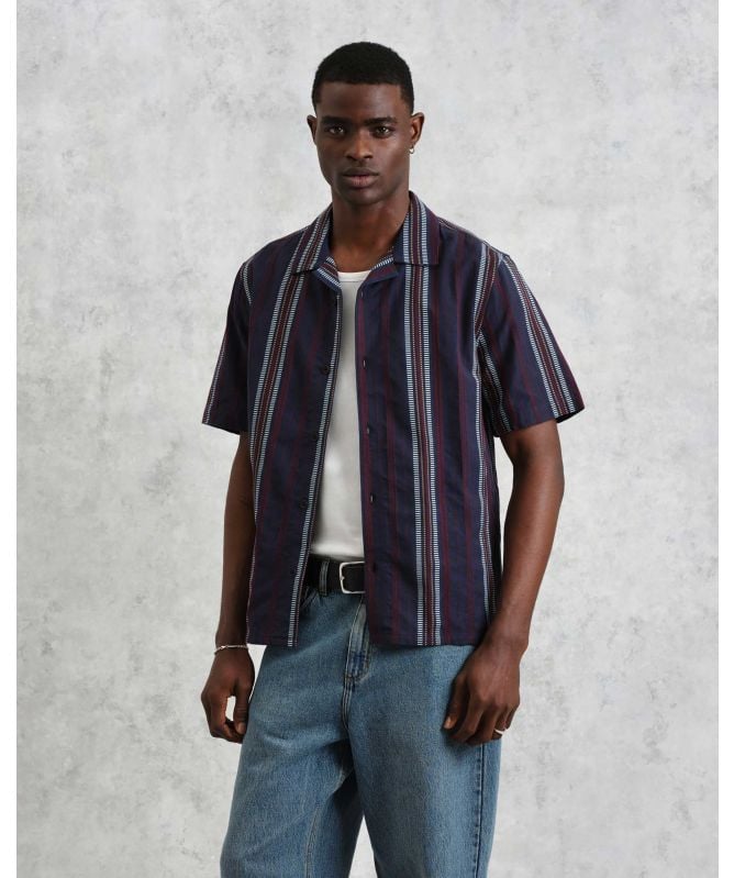 Wax London Dobby Striped Didcot Shirt