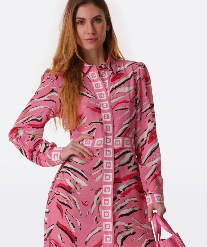 Hayley Menzies Tiger Splash Maxi Shirt Dress