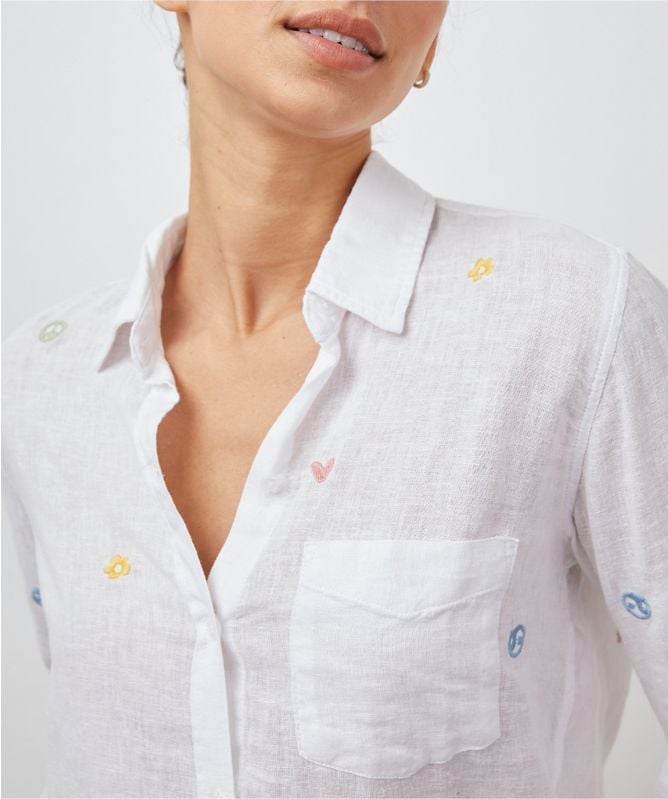 Rails Linen Embroidery Charli Shirt
