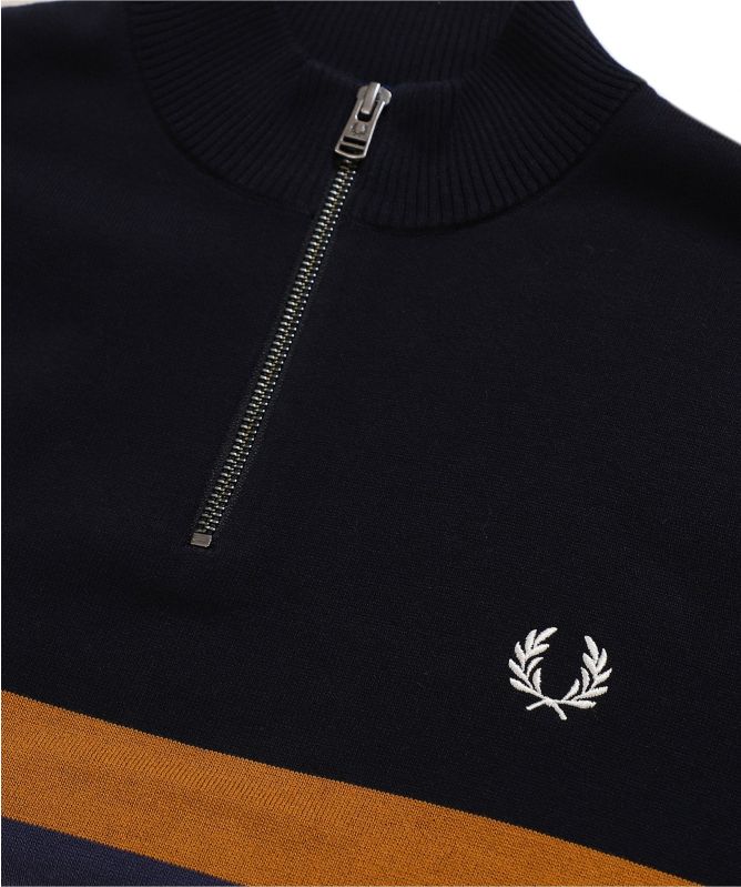 Fred Perry Knitted Funnel Neck Polo Shirt