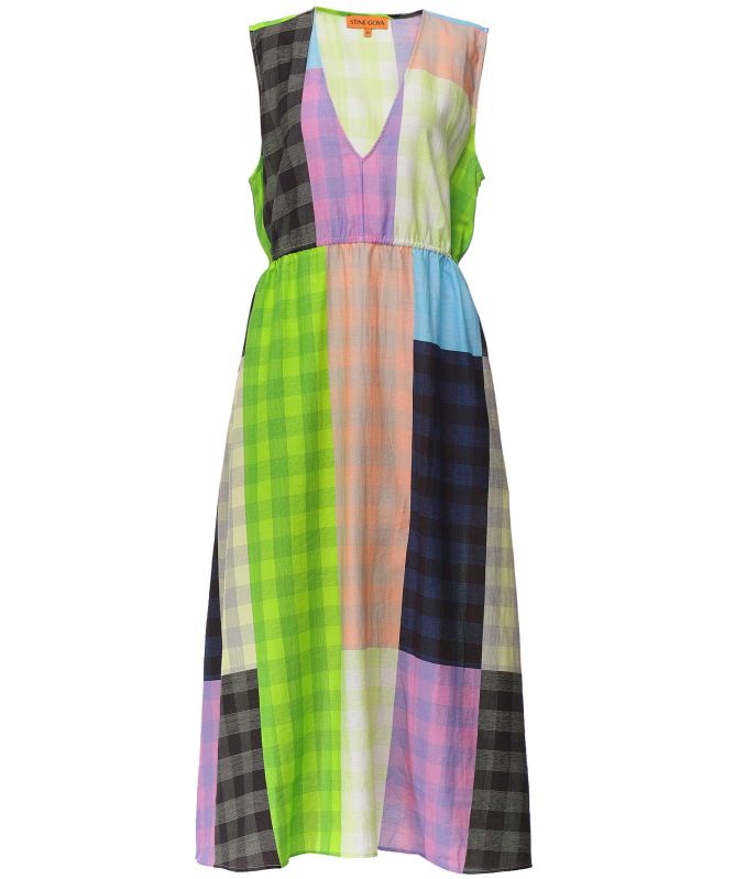 Stine Goya Annalie Check Midi Dress