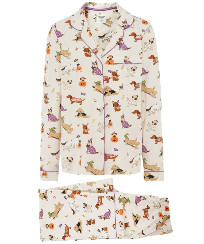 Chelsea Peers Halloween Dogs Long Pajamas