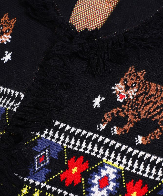 Hayley Menzies Jacquard Long Wool Cardigan