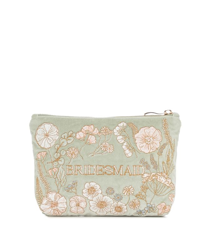 Elizabeth Scarlett Pressed Flowers Bridesmaid Mini Pouch