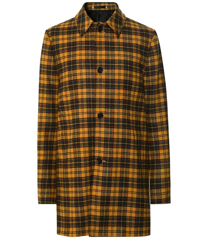 Paul Smith Wool Check Overcoat