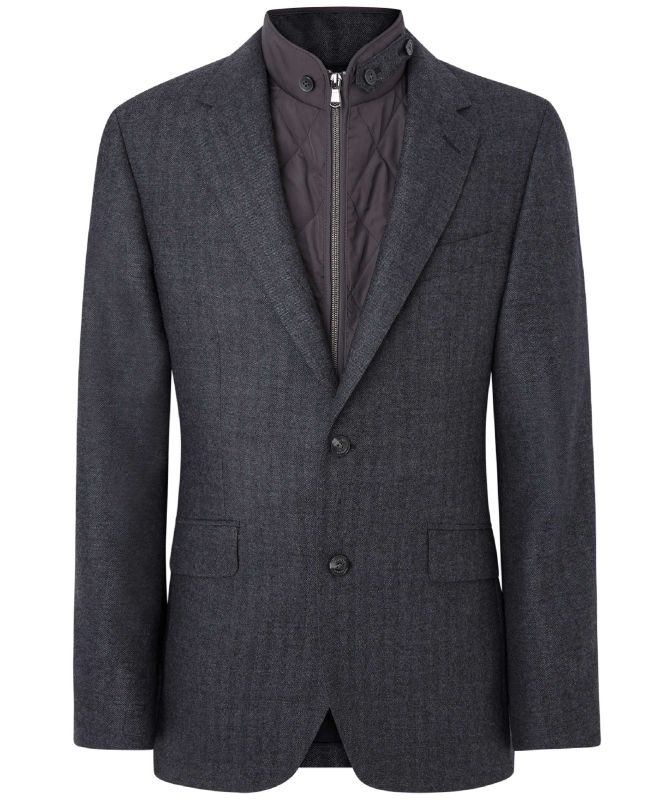 Hackett Herringbone Bib Blazer