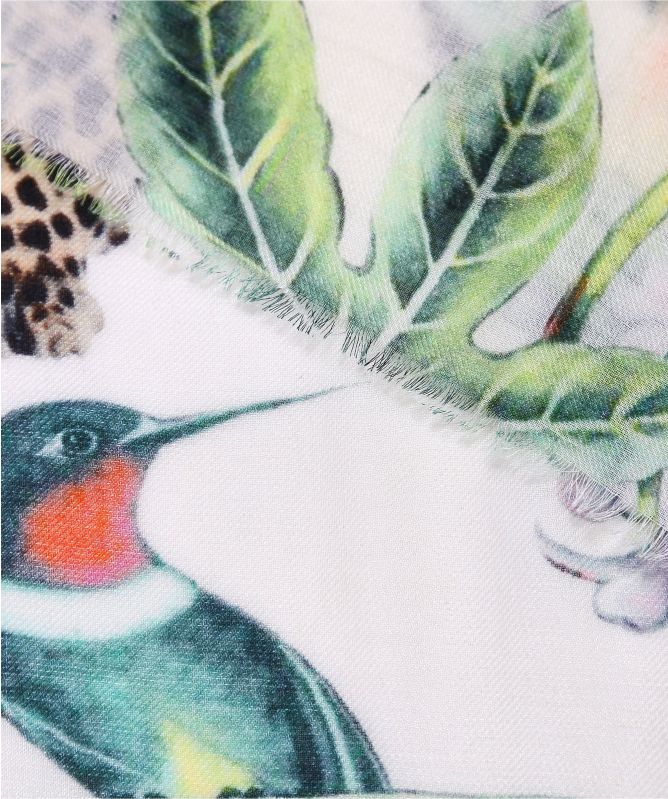 Ahujasons Jungle Print Silk Blend Scarf