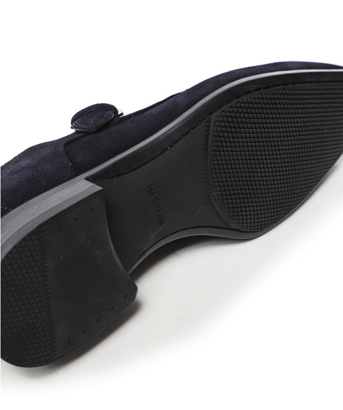 Magnanni Suede Monk Strap Shoes