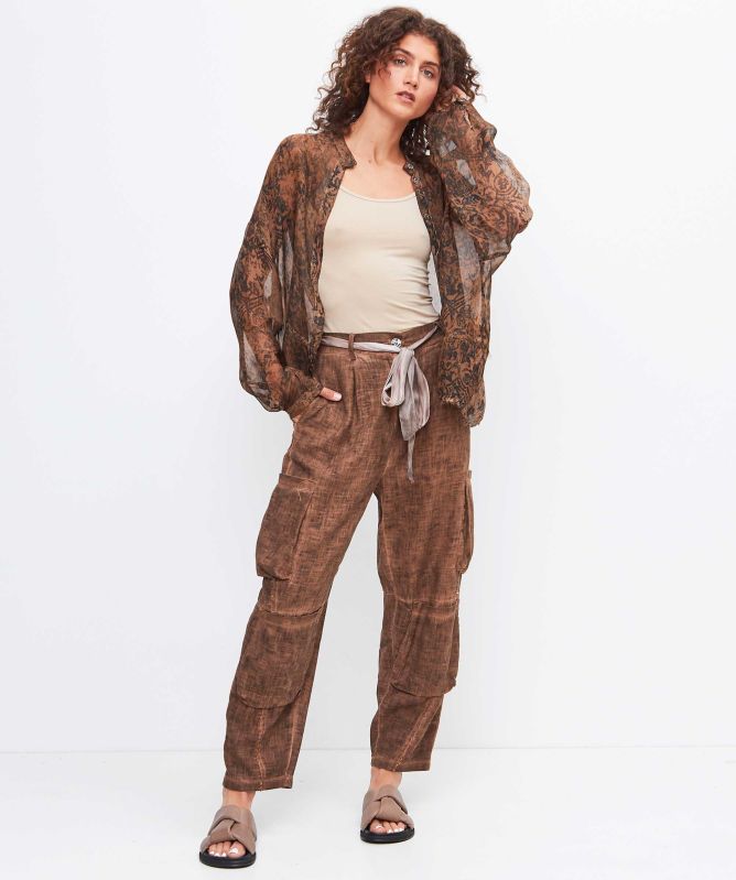 Sanctamuerte Linen Pocket Trousers