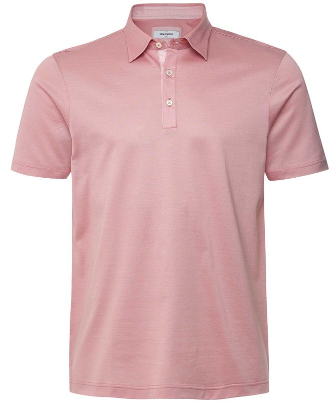 Gran Sasso Contrast Trim Pique Polo Shirt