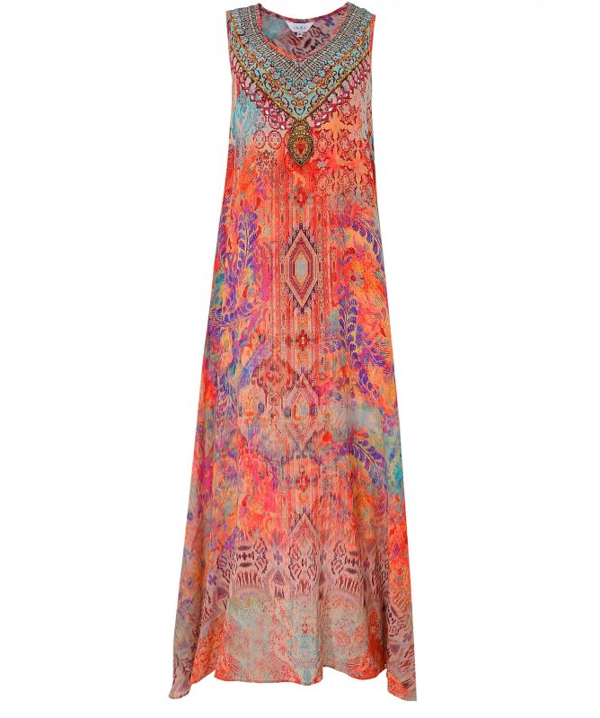 Inoa Modena Silk Sleeveless Maxi Dress