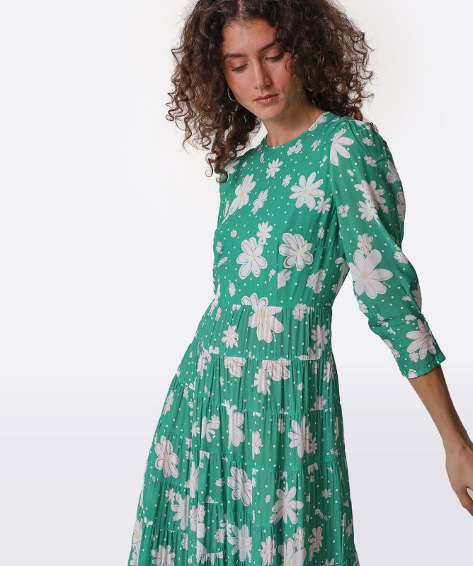 RIXO Kristen Floral Tiered Maxi Dress