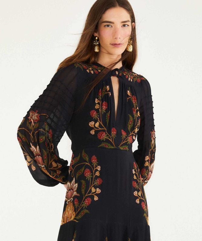 FARM Rio Garden Pleat Maxi Dress