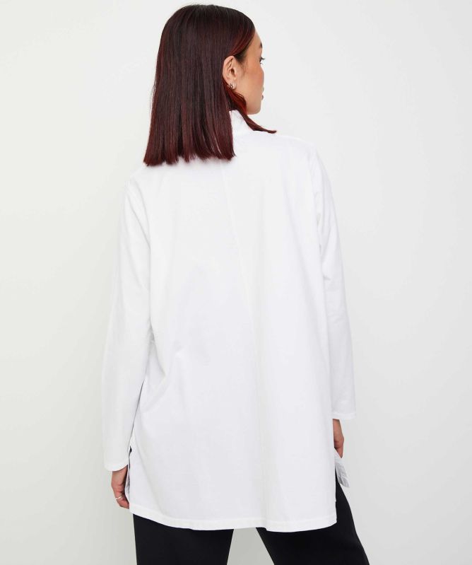 Yaccomaricard Long Pintuck Panel Overshirt