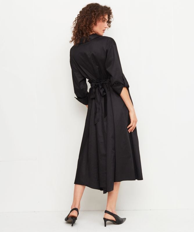 Bize Ruched Waist Shirt Dress
