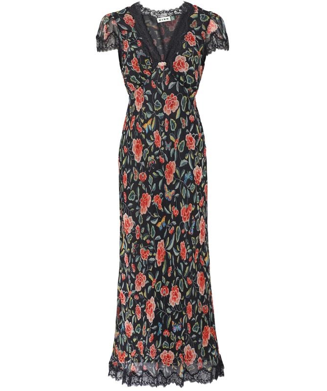 RIXO Clarice Butterfly Midi Dress