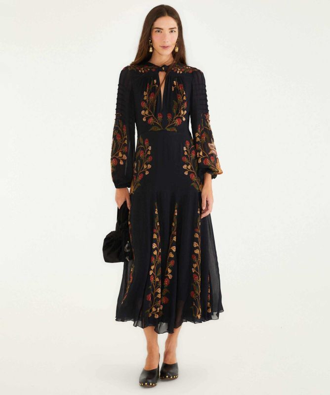 FARM Rio Garden Pleat Maxi Dress