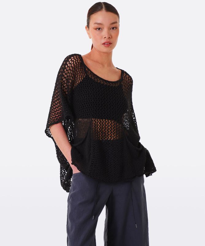 Philomena Christ Open Knit Short Sleeve Jumper