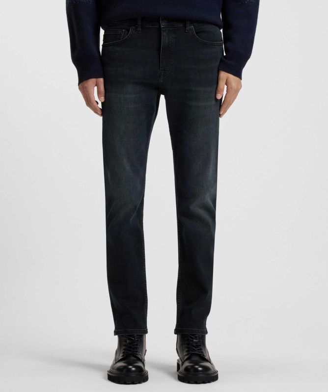 Jean Slim Fit BOSS Delaware Pour Homme - Denim Stretch Ultra Confortable Bleu Foncé