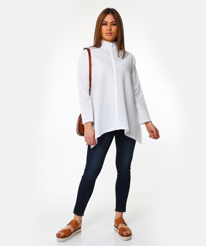 Yaccomaricard Cotton Pintucked Shirt