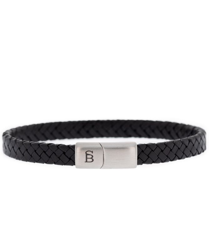 Steel and Barnett Riley Leather Bracelet