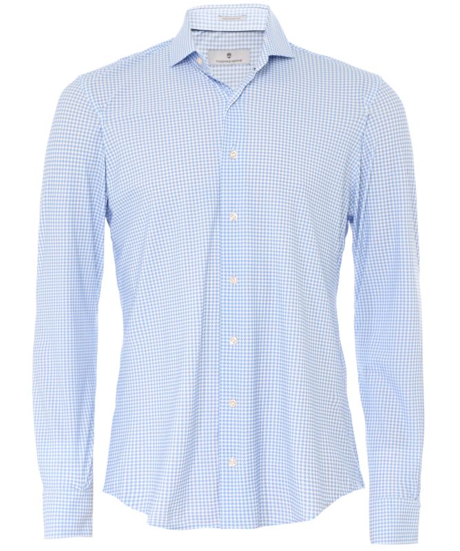 Thomas Maine Tailored Fit Houndstooth Roma Shirt