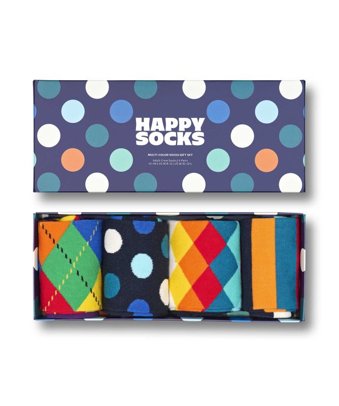 Happy Socks Multi-Colour Socks 4 Pack
