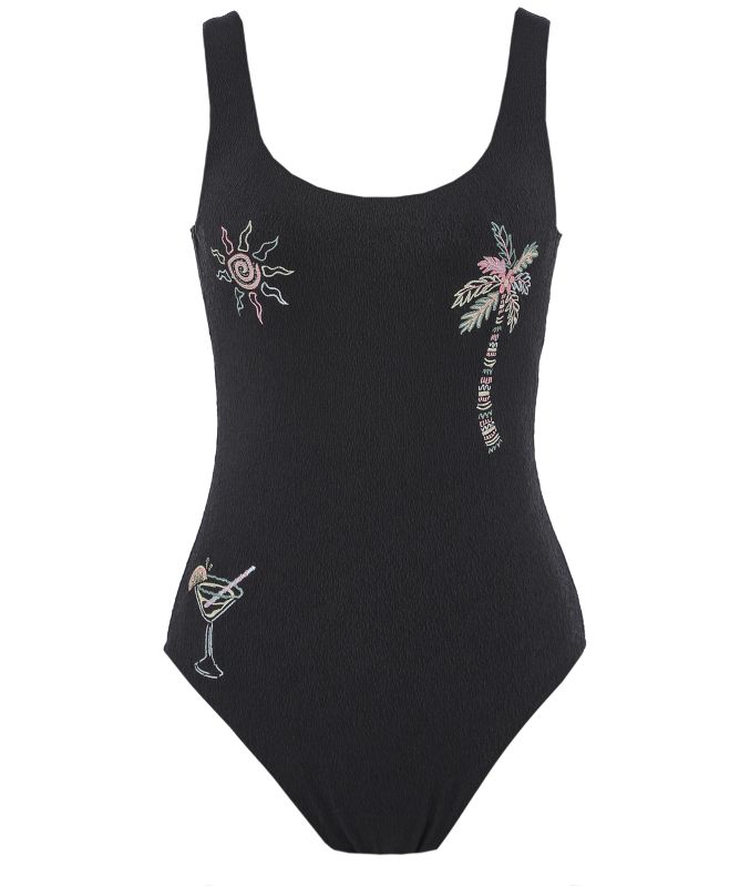Chelsea Peers Embroidered Palm Party Swimsuit